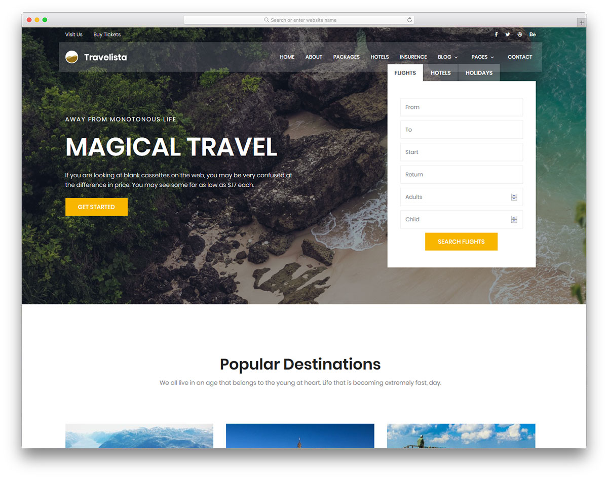 Modèle gratuit de voyage