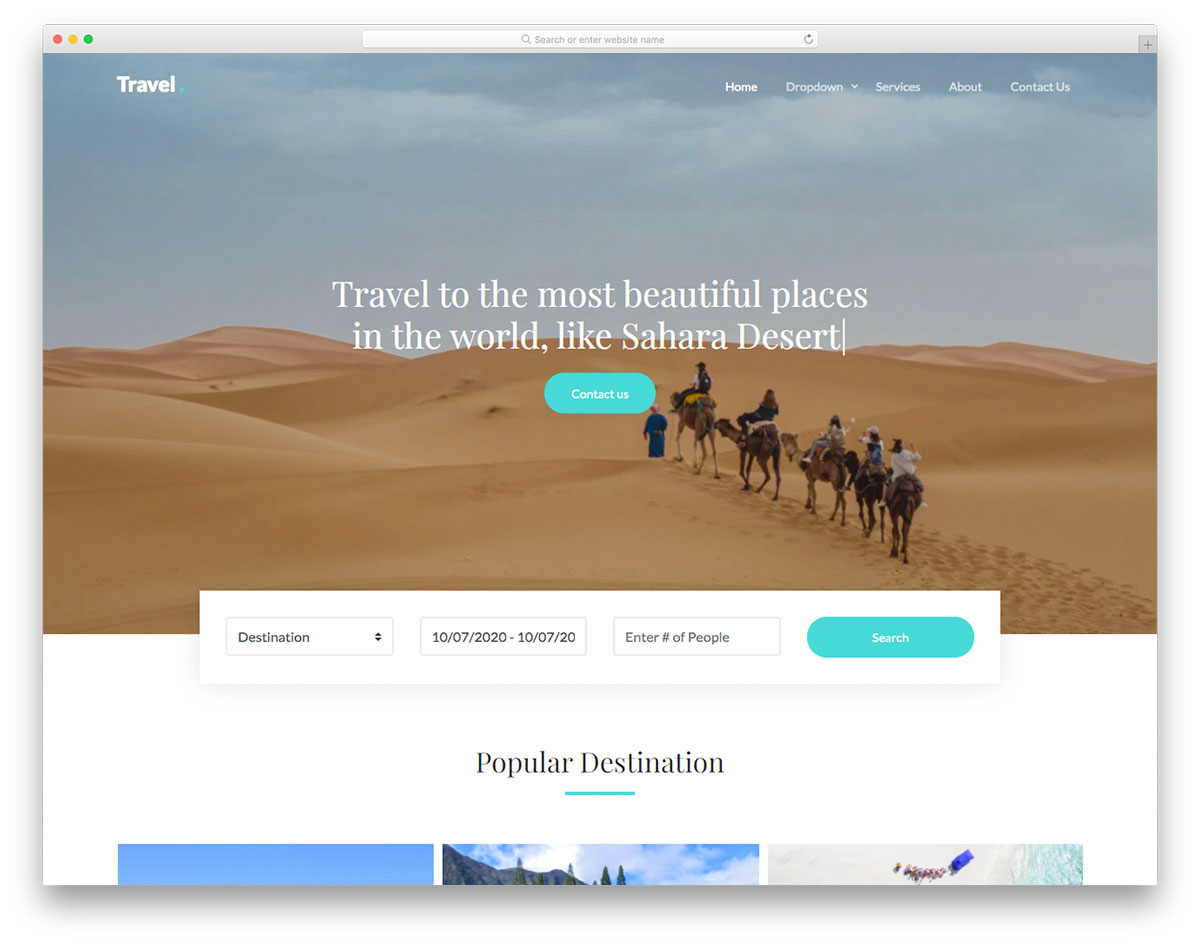 Modèle gratuit Travel2