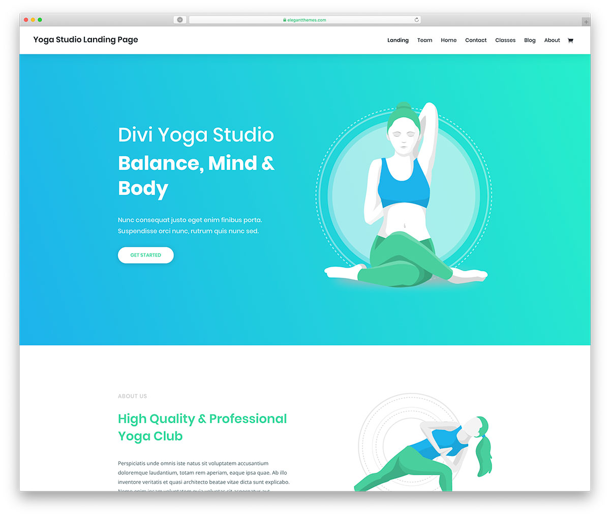 Divi - Yoga- und Fitness-Website-Design für WordPress