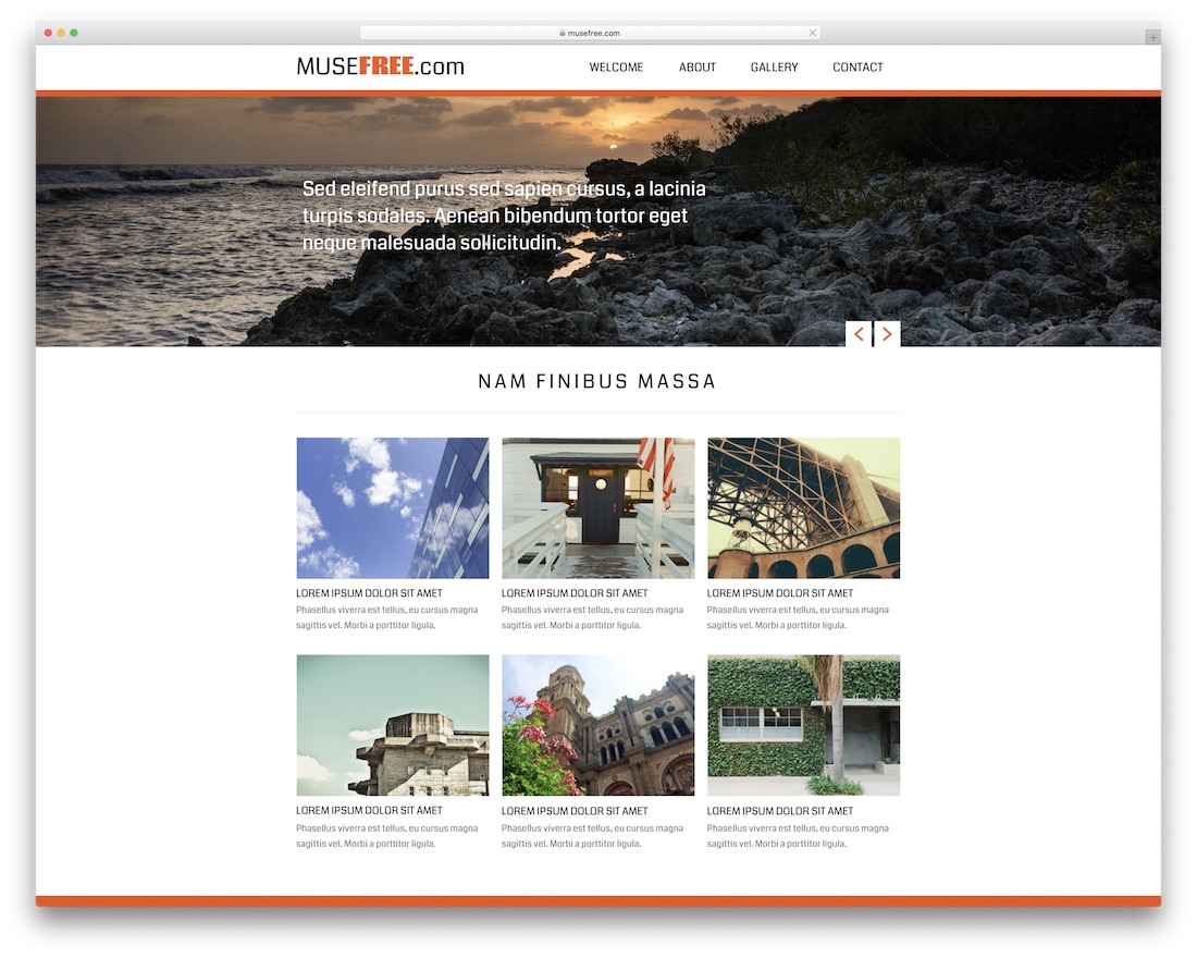 modèle de création de site Web gratuit adobe muse