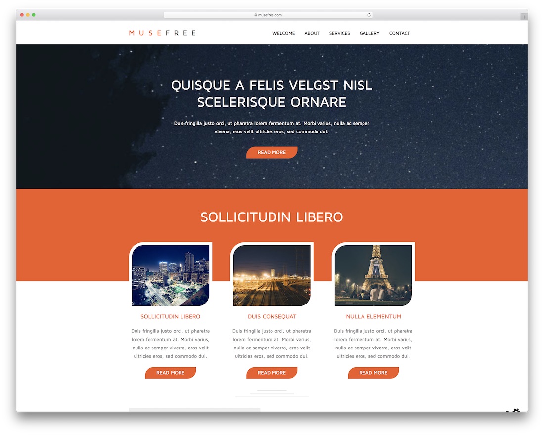 modèle muse une page gratuit d'adobe muse