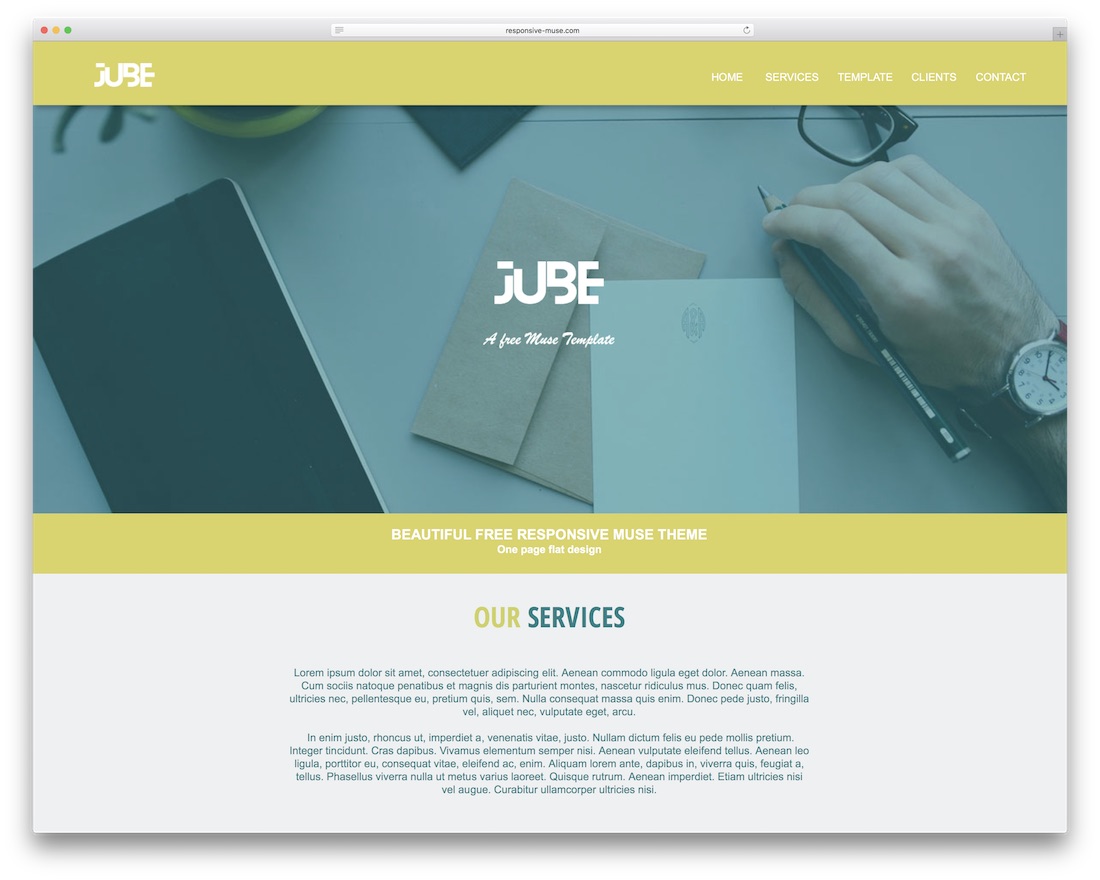 modèle de muse adobe gratuit jube