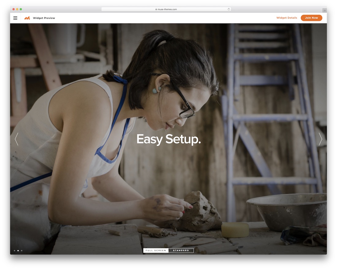 modèle simple et gratuit de muse adobe
