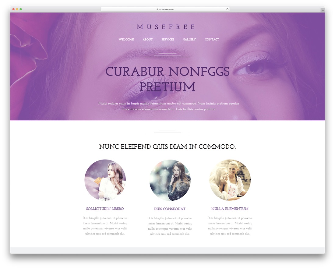 modèle de muse adobe gratuit de beauté