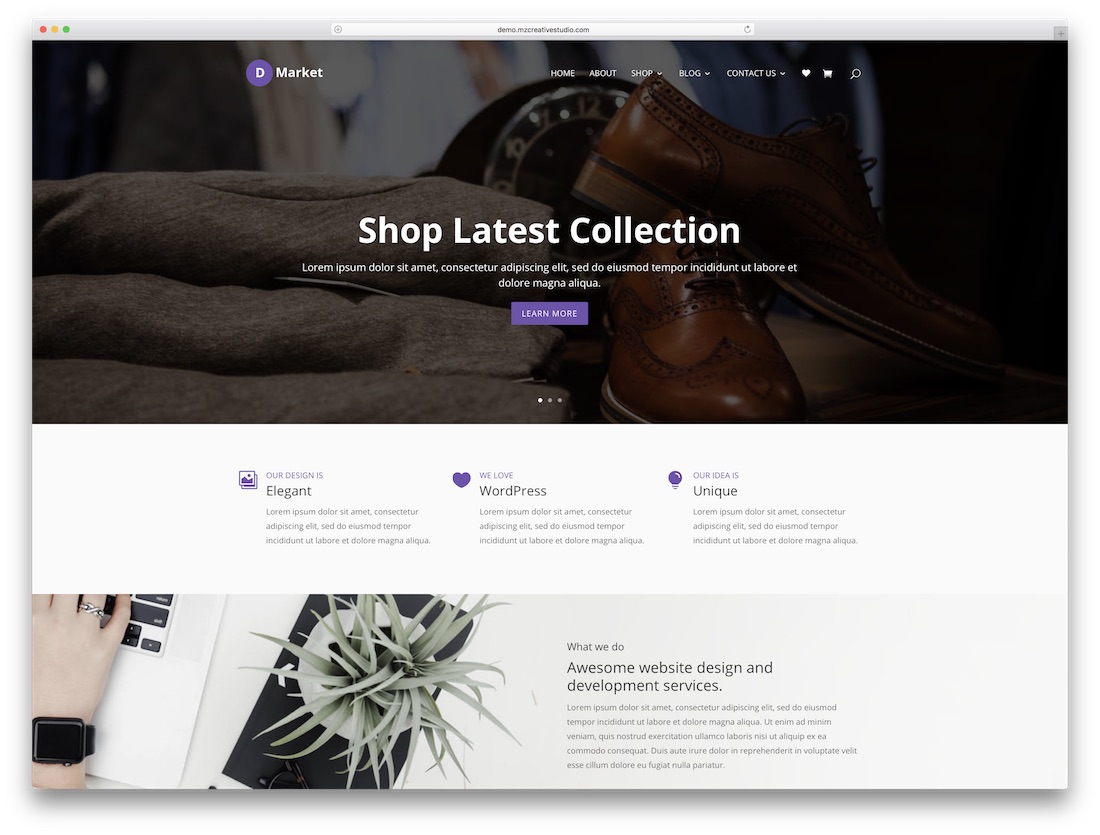 D-market ecommerce divi theme