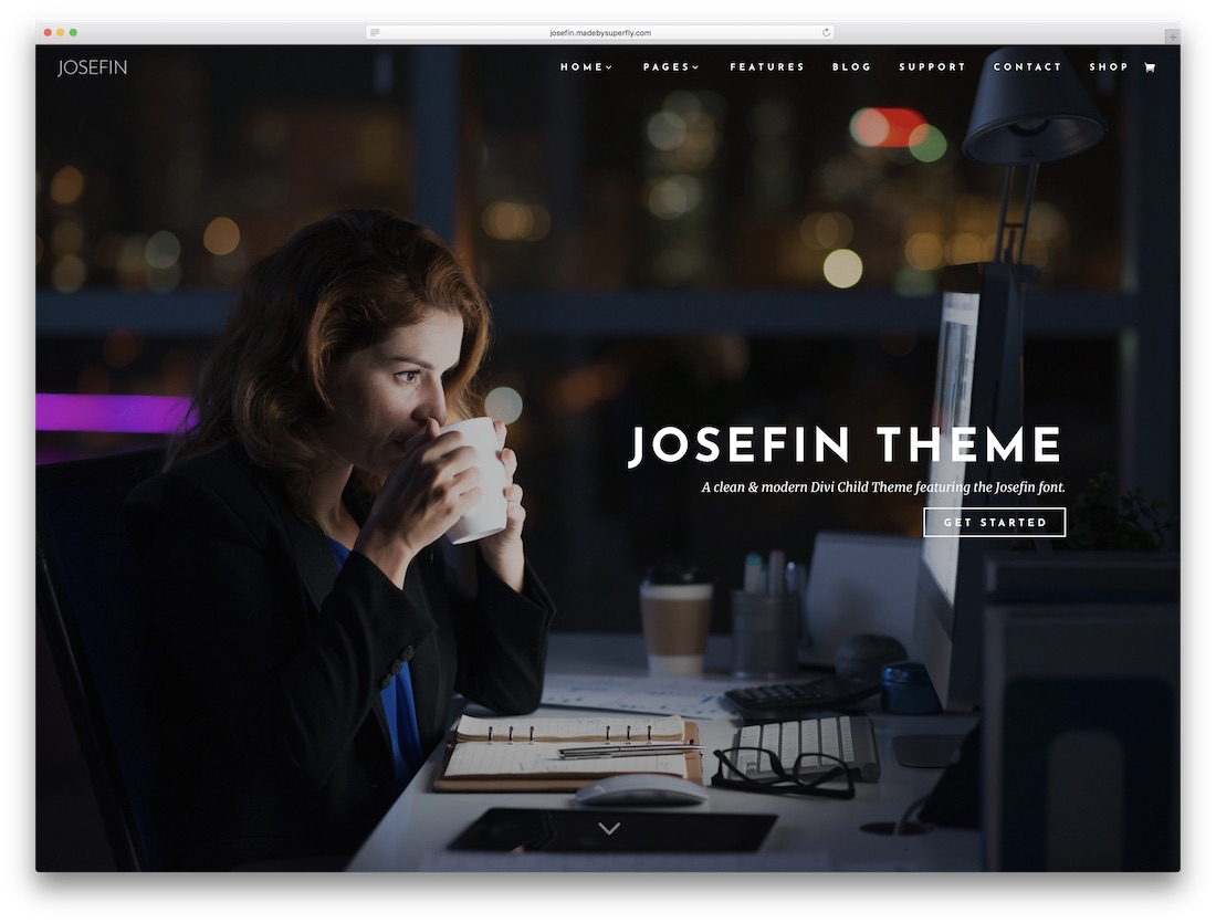 josefin responsive divi child theme