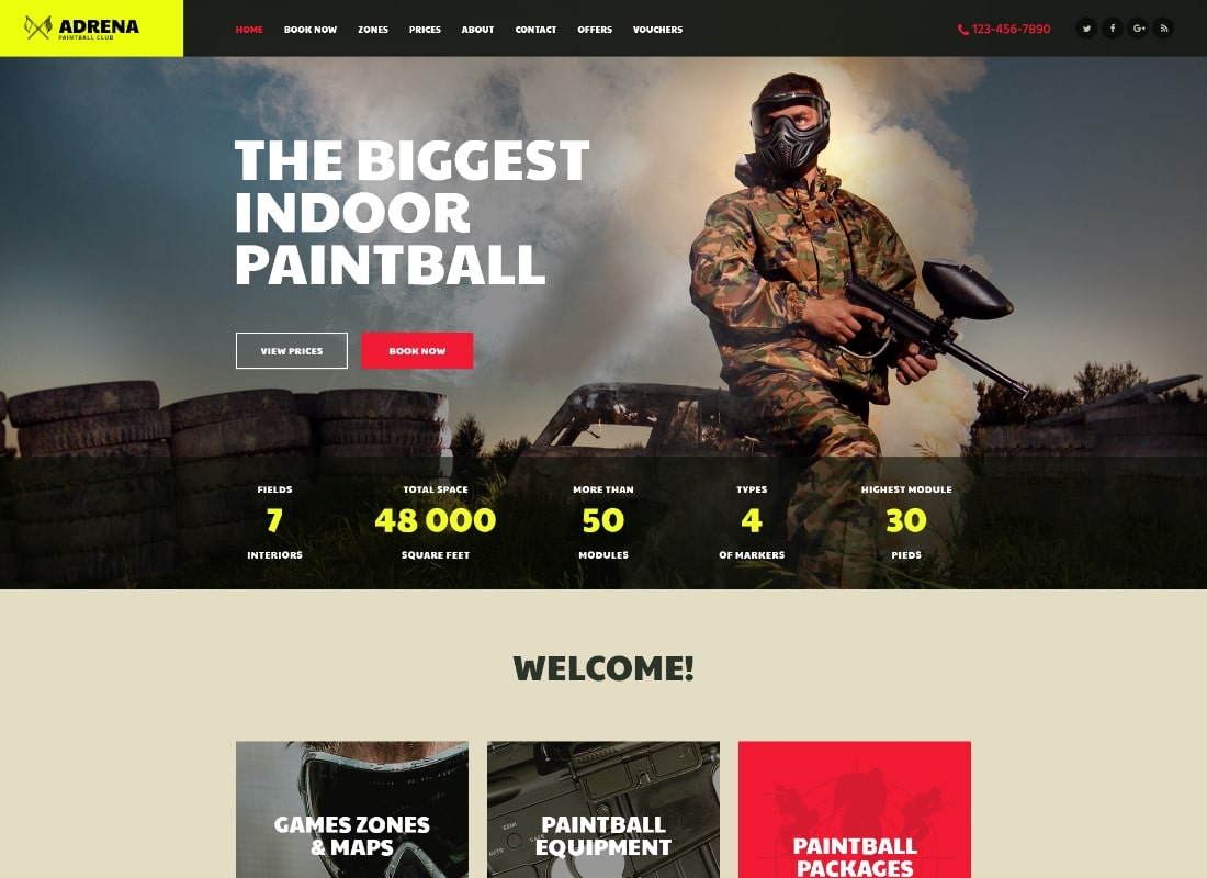 Adréna | Thème WordPress Airsoft Club & Paintball