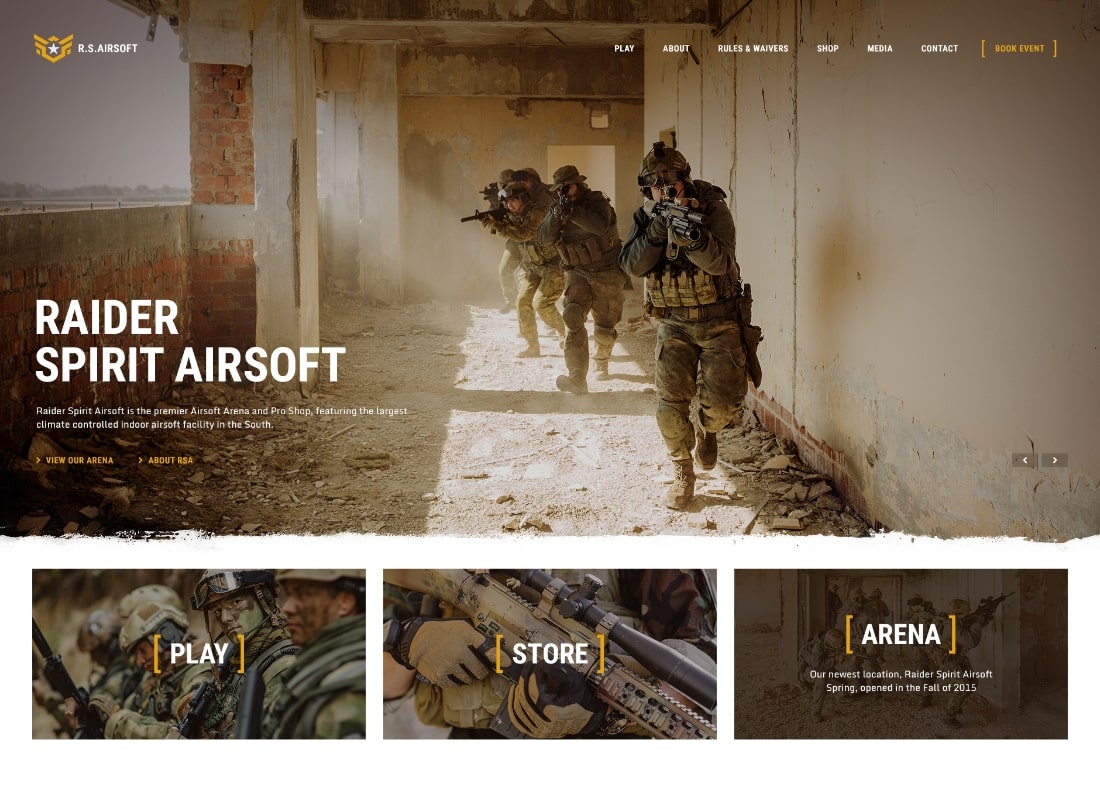 Esprit Raider | Thème WordPress Airsoft Club & Paintball