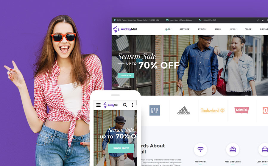 Modèle Web de centre de divertissement