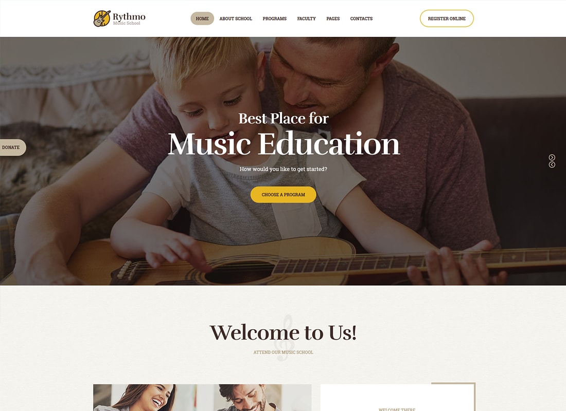 Rythmo | Tema WordPress da Escola de Música