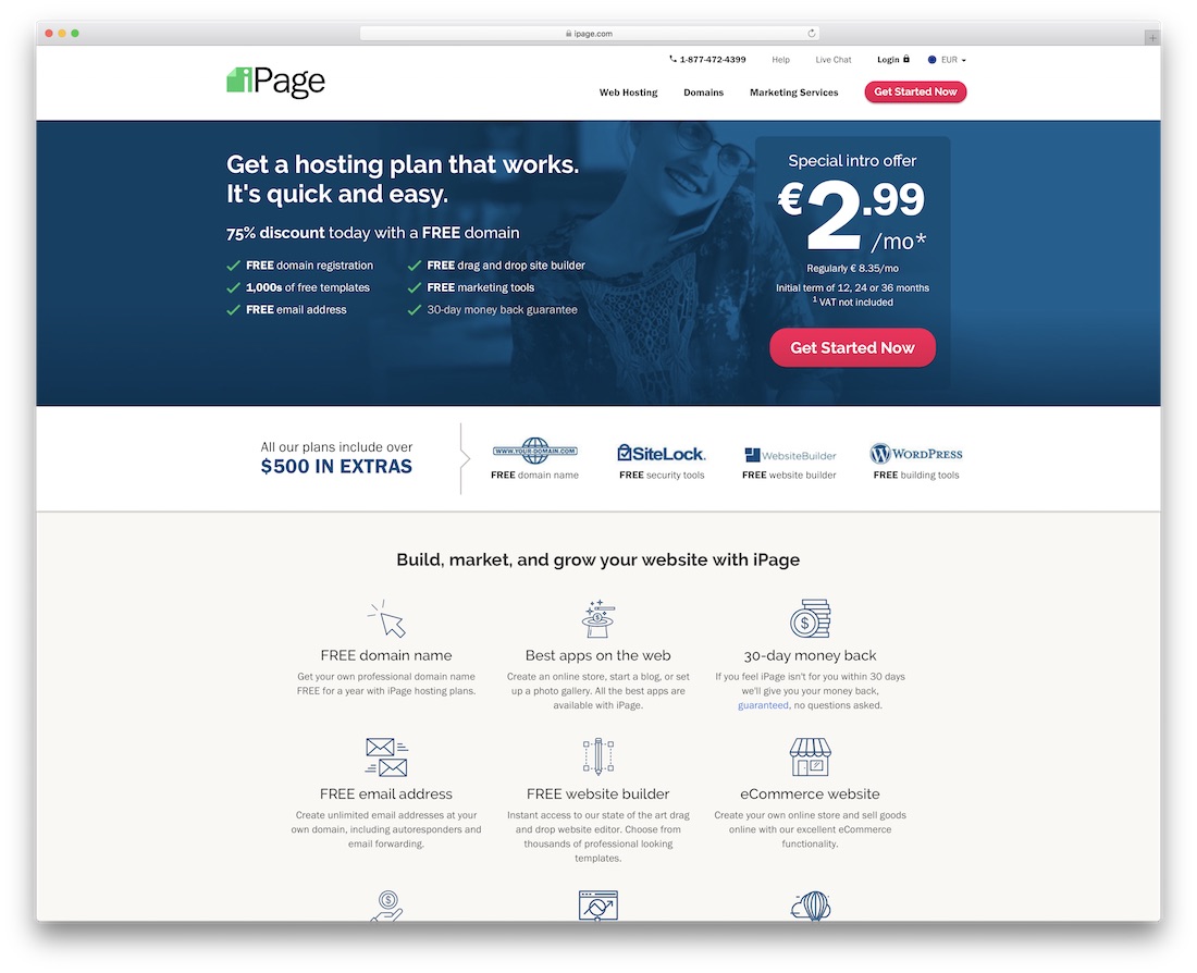 hébergement web ipage pour site web personnel