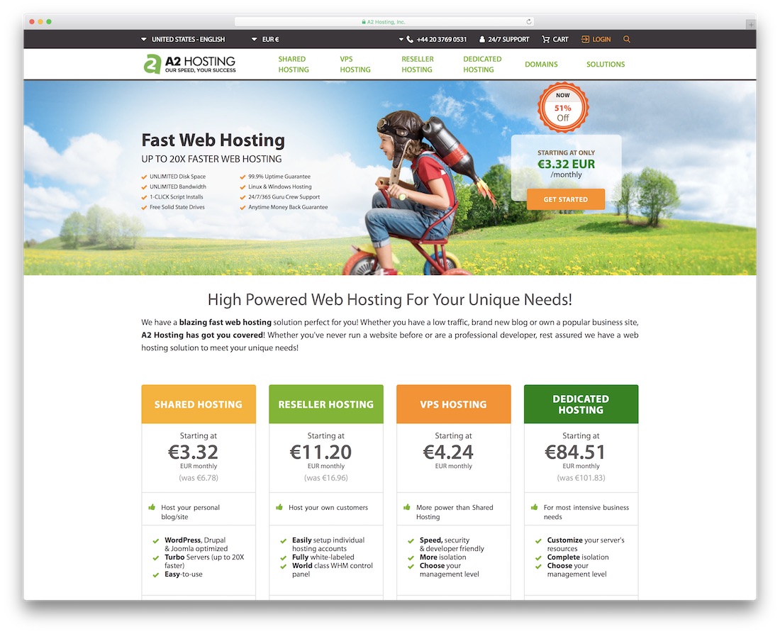 hébergement web a2 pour site web personnel