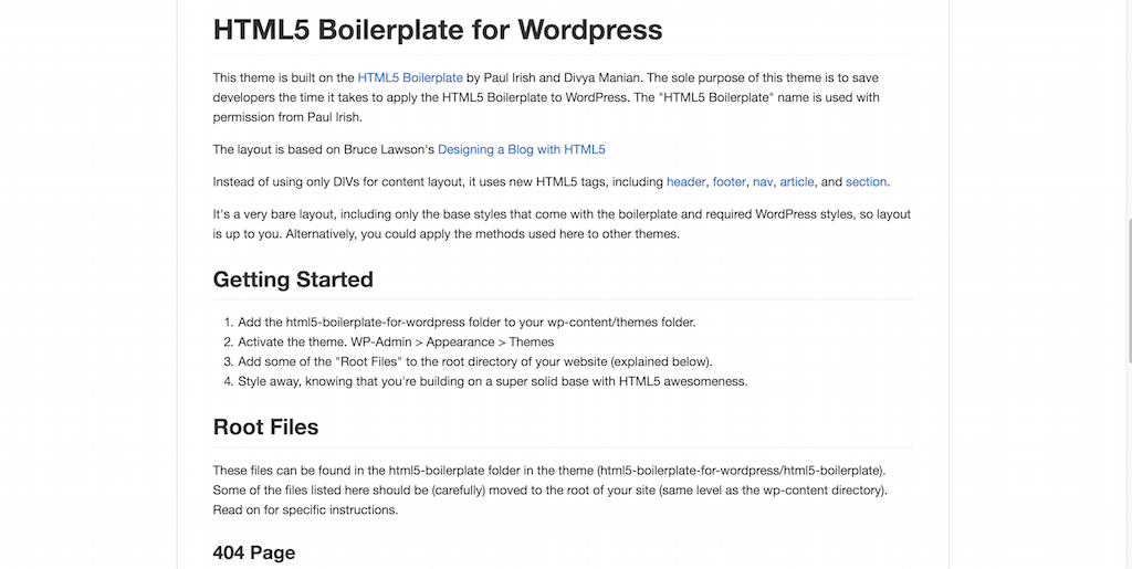 zencoder html5 boilerplate dla wordpressa.