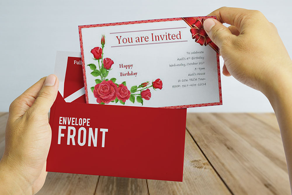 carte d'invitation psd maquette téléchargement gratuit