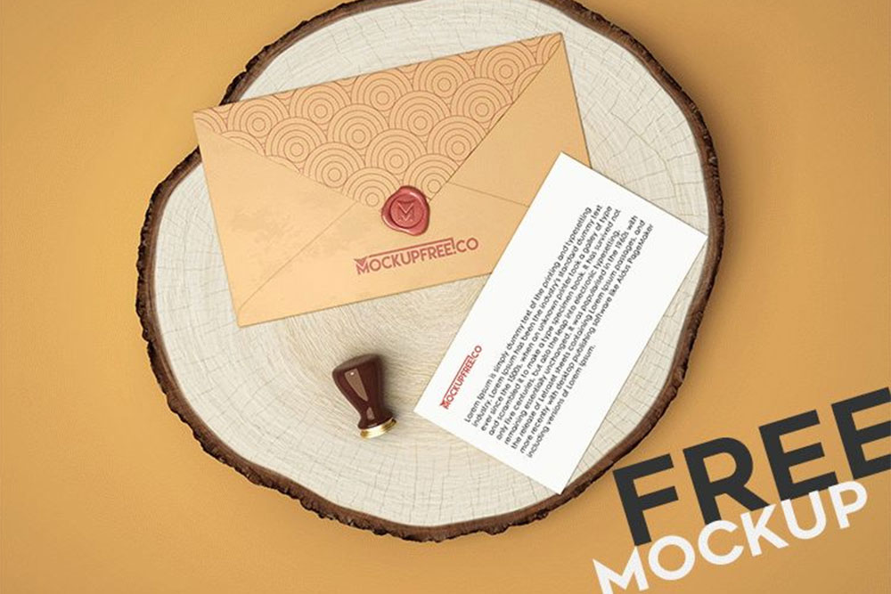 maquette psd d'enveloppe gratuite