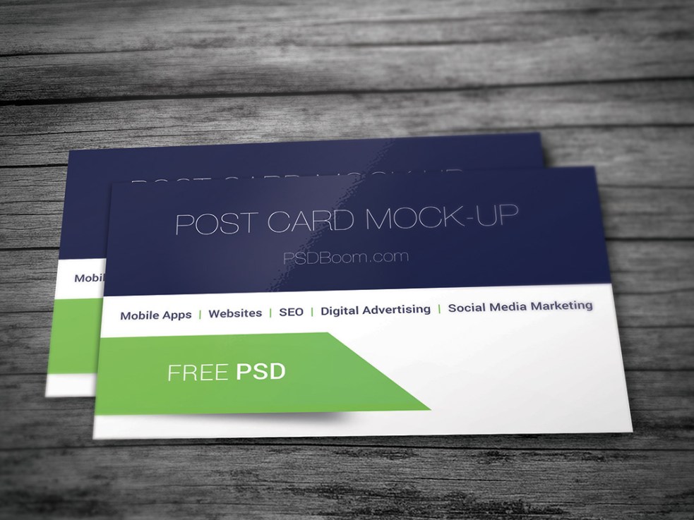 carte postale maquette psd gratuit