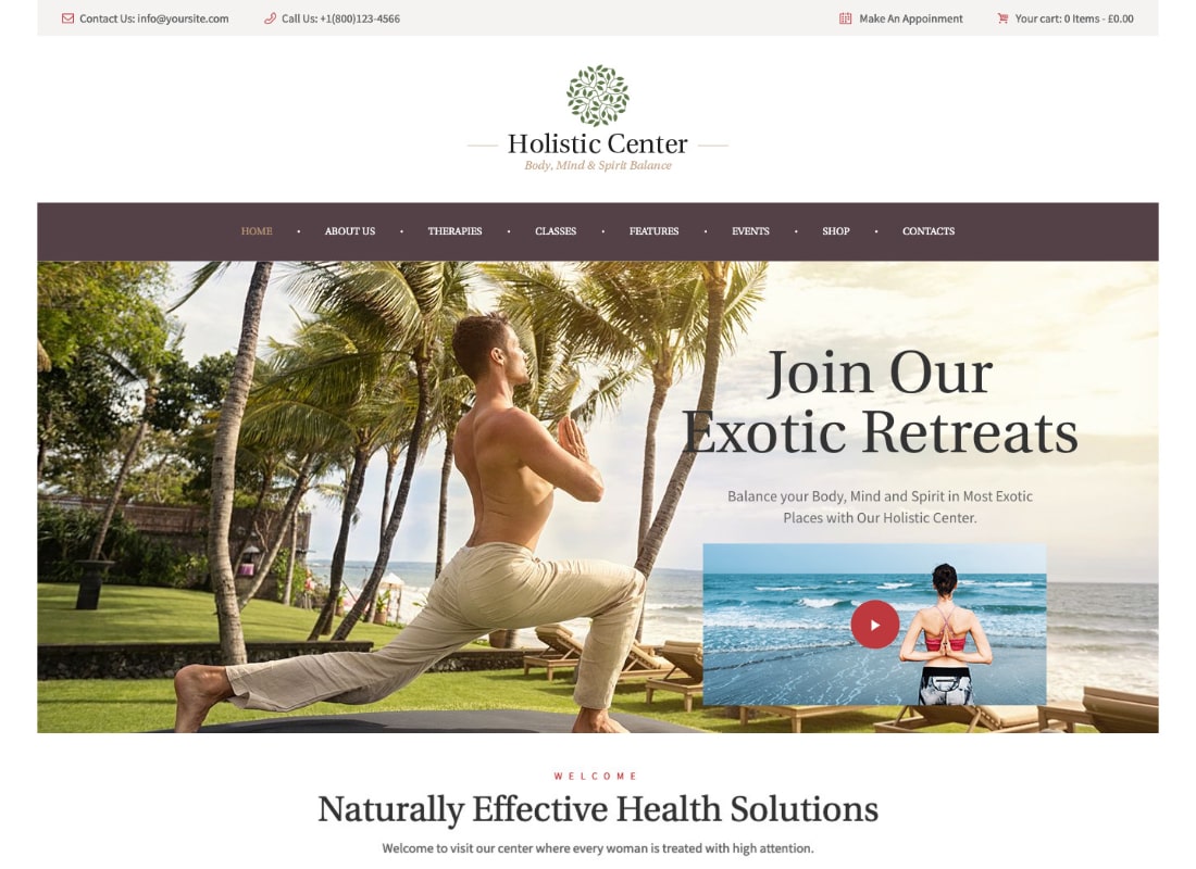 Ganzheitliches Zentrum | Wellness- und Spa-WordPress-Theme