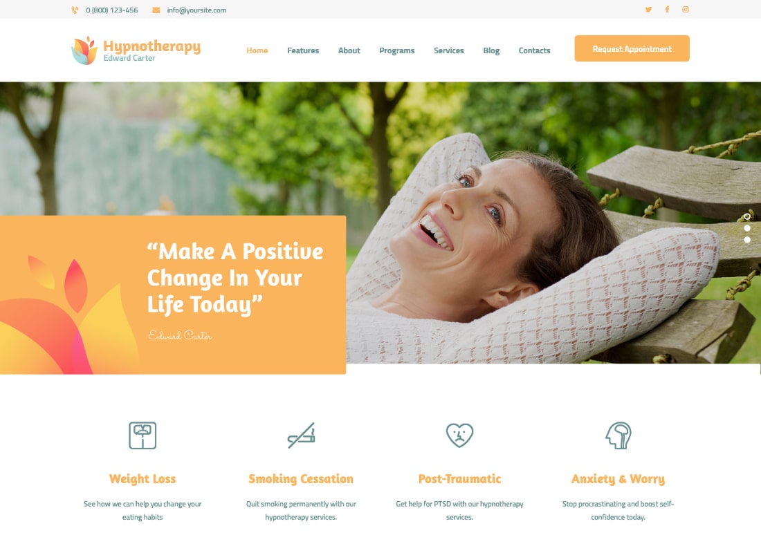 Hypnotherapie | Hypnotherapie und Psychologe WordPress Theme