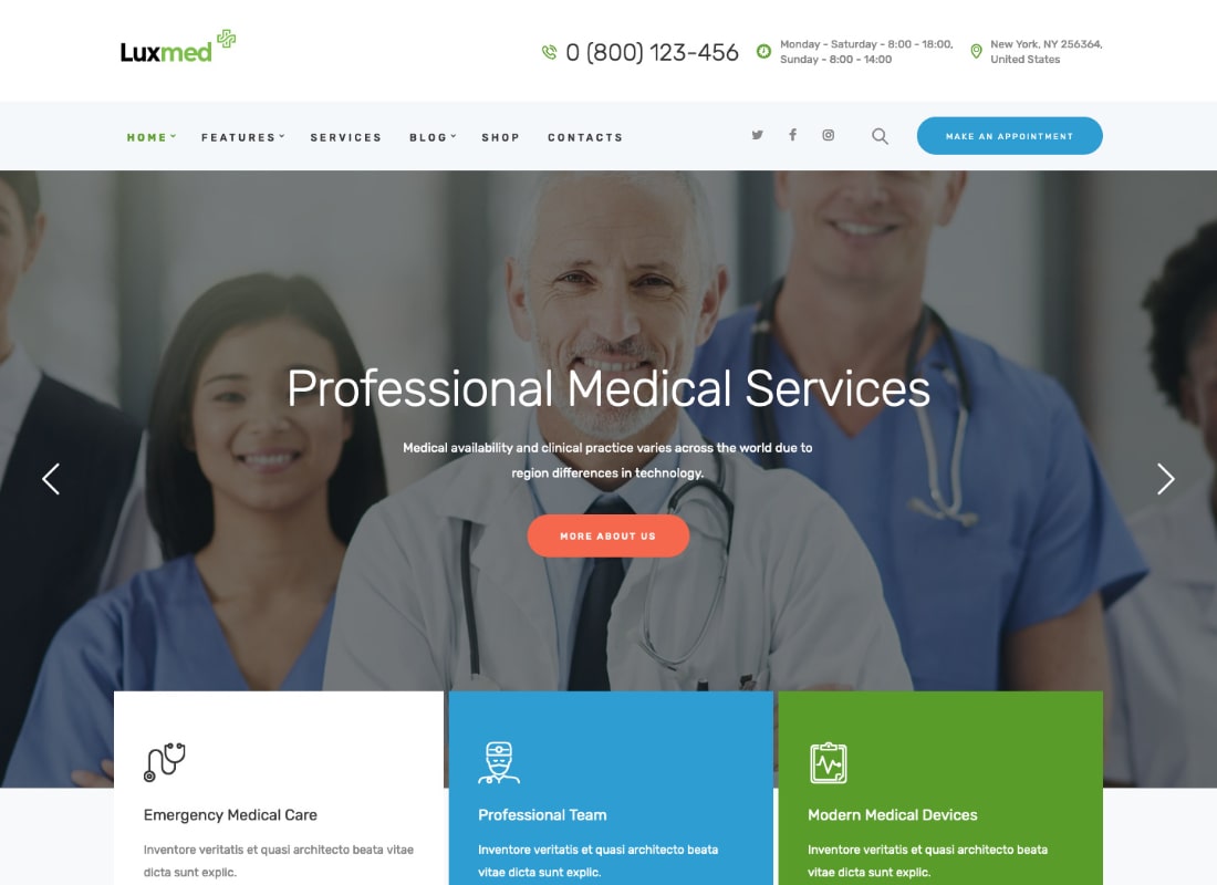 LuxMed | Medizin & Gesundheitswesen WordPress Theme