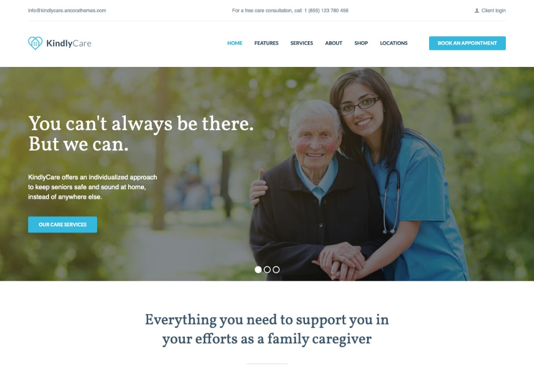KindlyCare | Seniorenpflege und medizinisches WordPress-Theme