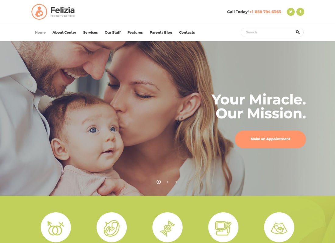 Felizia | Fruchtbarkeitszentrum und medizinisches WordPress-Theme