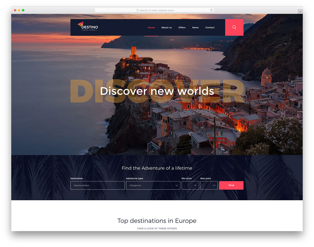 Modèle gratuit Destino
