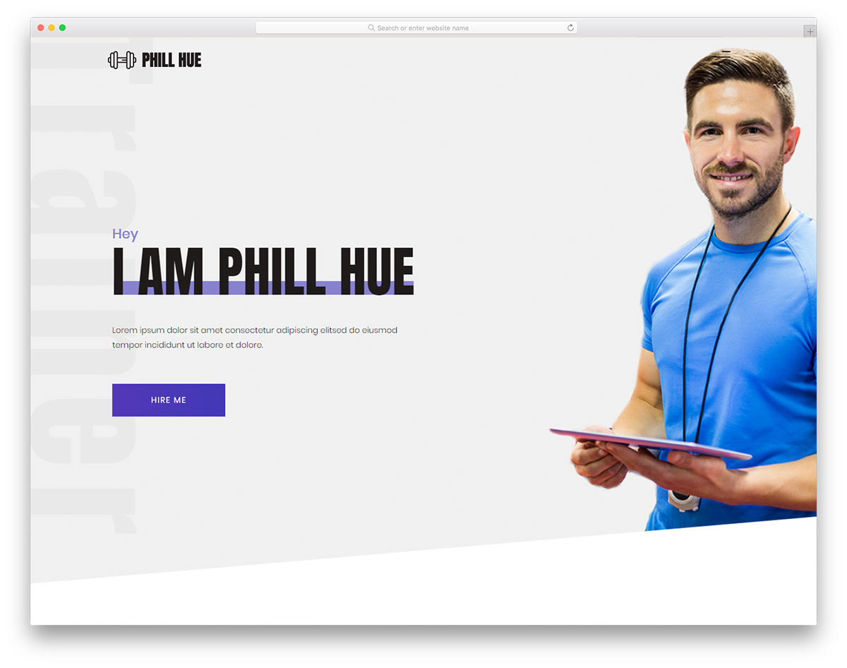 Modèle gratuit d'entraîneur de fitness