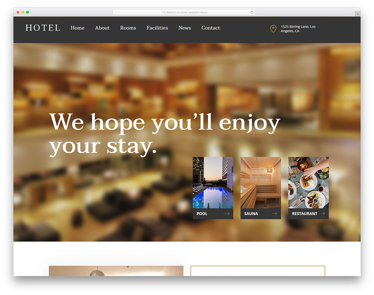 Kostenlose Hotelvorlage