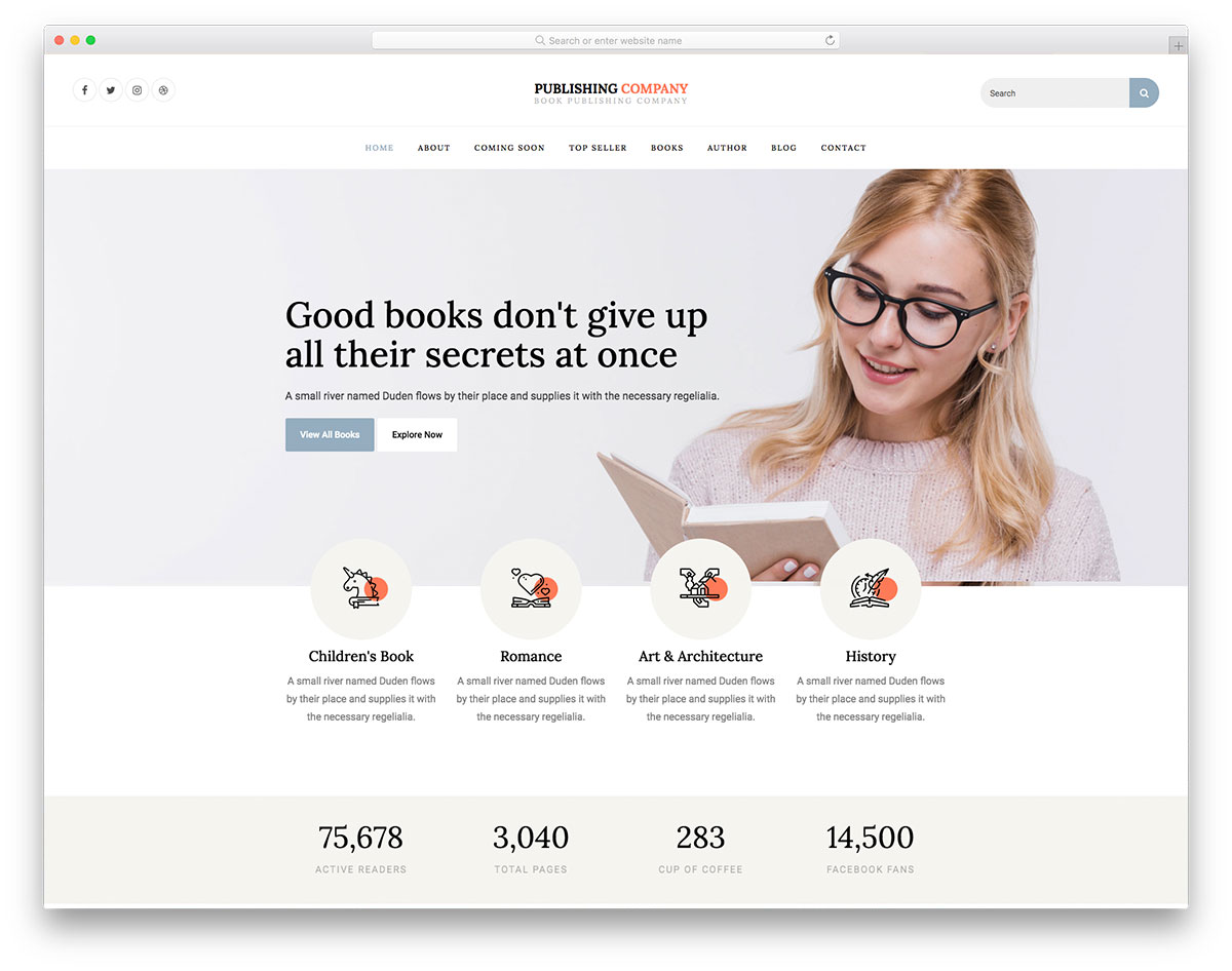 Modèle gratuit de société d'édition