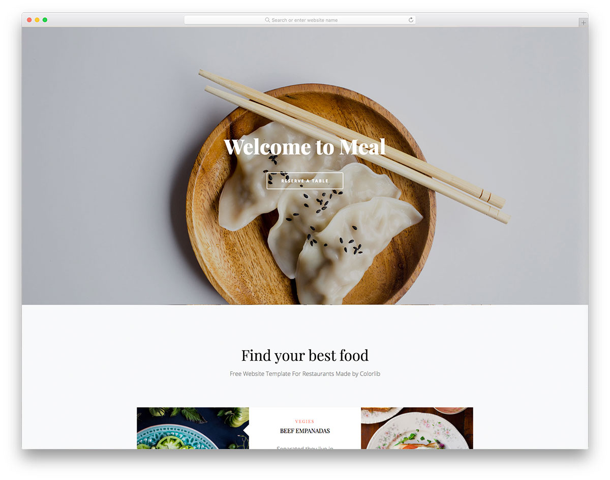 Modèle de repas gratuit