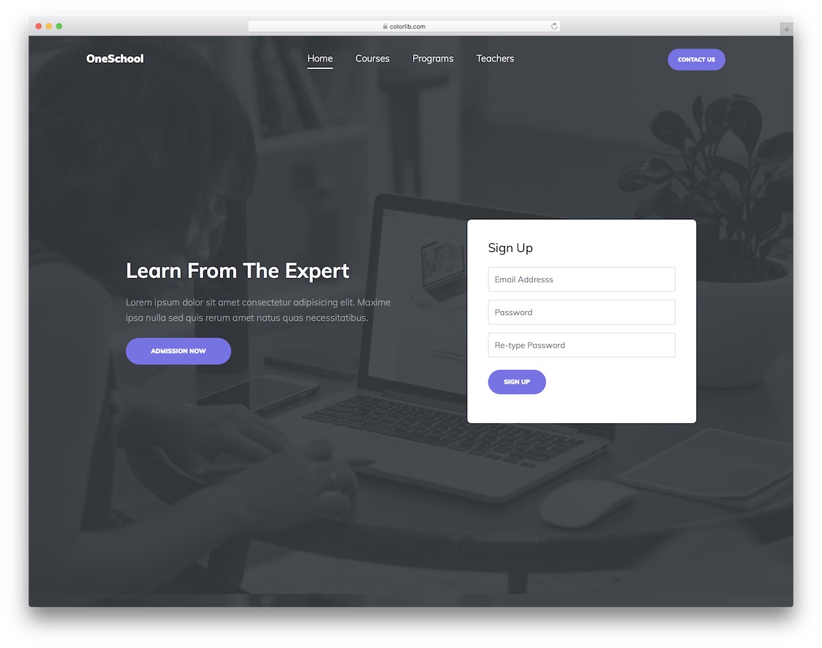 modèle gratuit oneschool