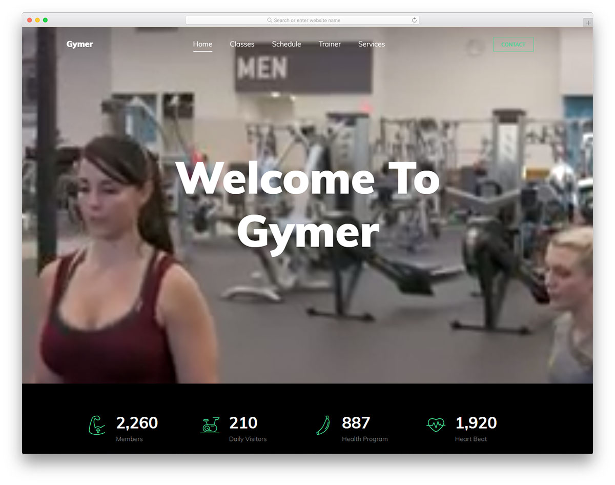 Modèle gratuit de Gymer