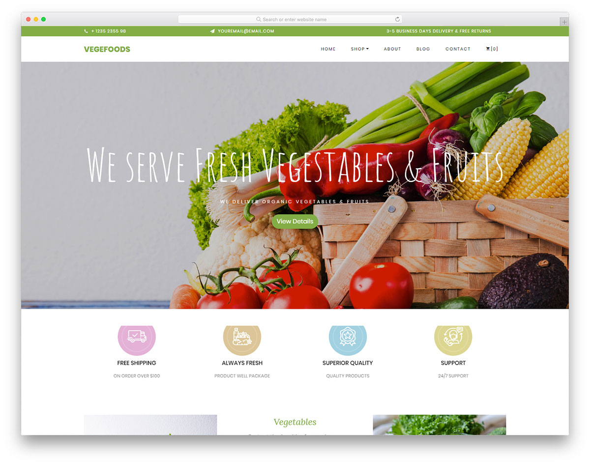 Modelo Grátis Vegefoods