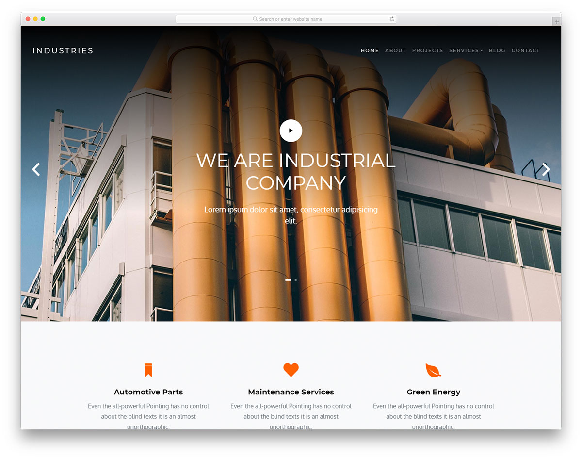 Modèle gratuit d'industries
