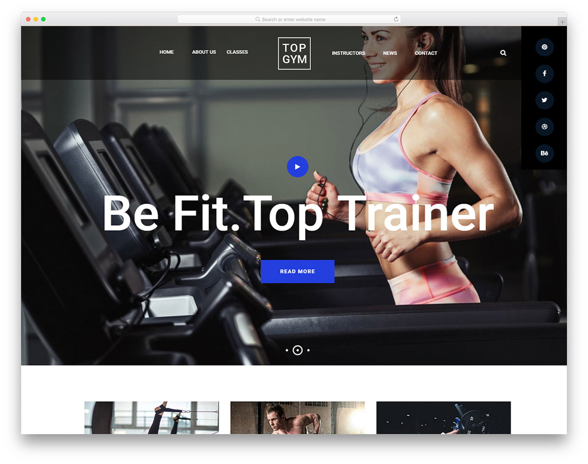 Modèle gratuit de TopGym