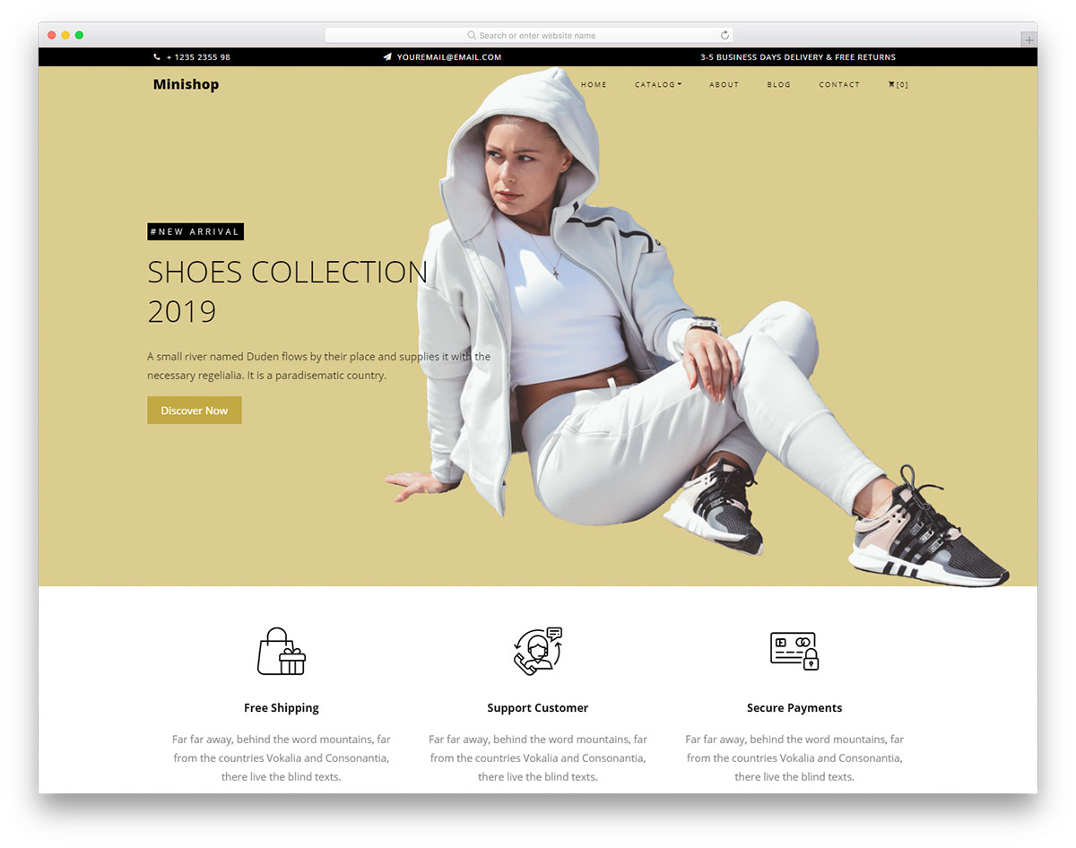 modèle gratuit de minishop