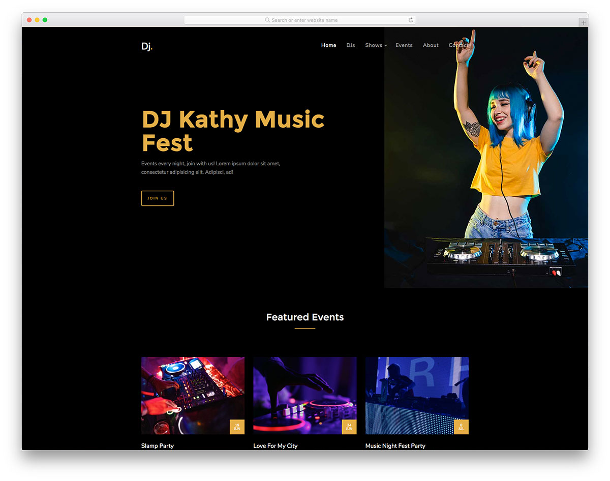 Modèle gratuit de DJ