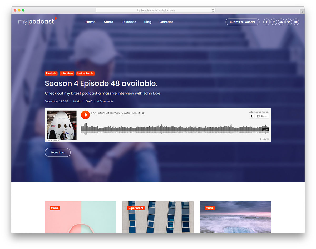 modèle gratuit mypodcast