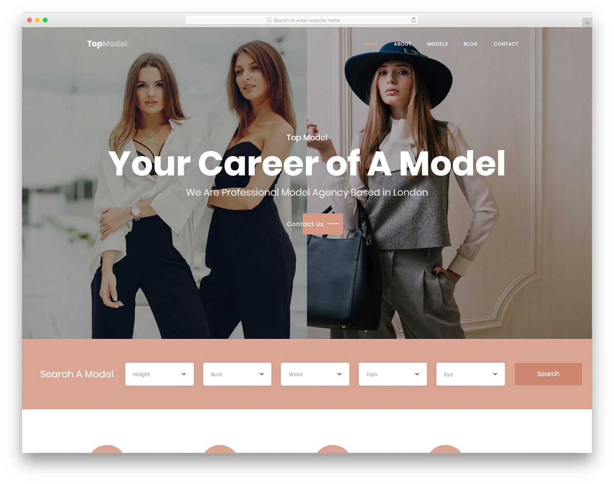 Modèle gratuit de topmodel