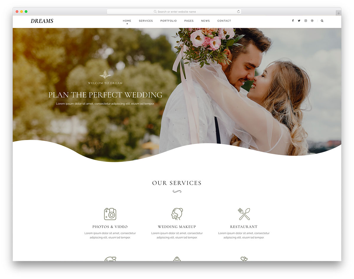 Modèle gratuit WeddingDreams