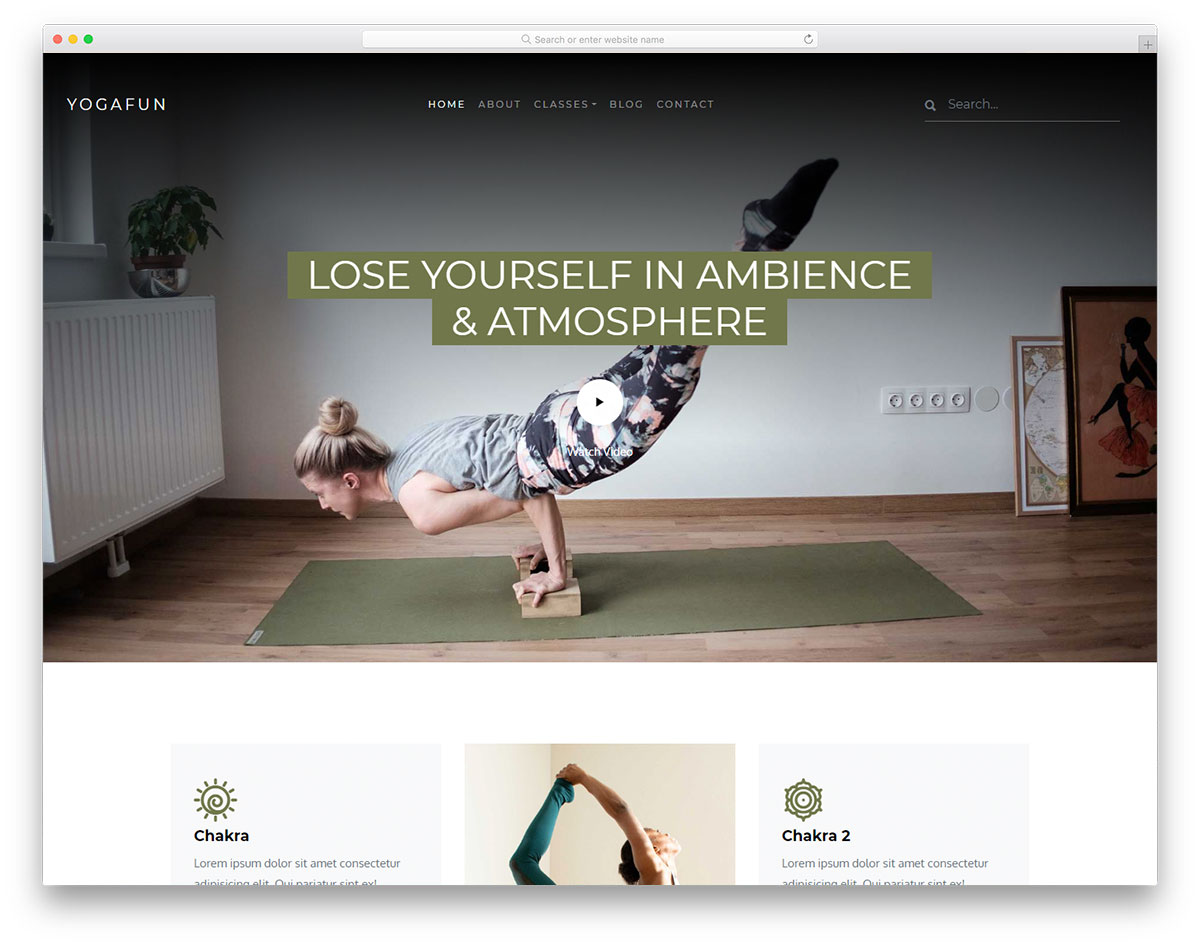 Modèle gratuit de yoga amusant
