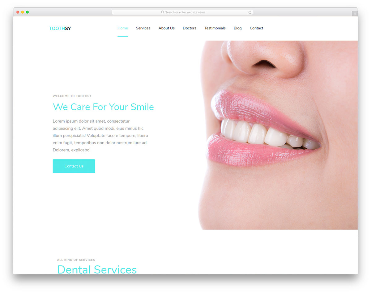 modèle gratuit à pleines dents