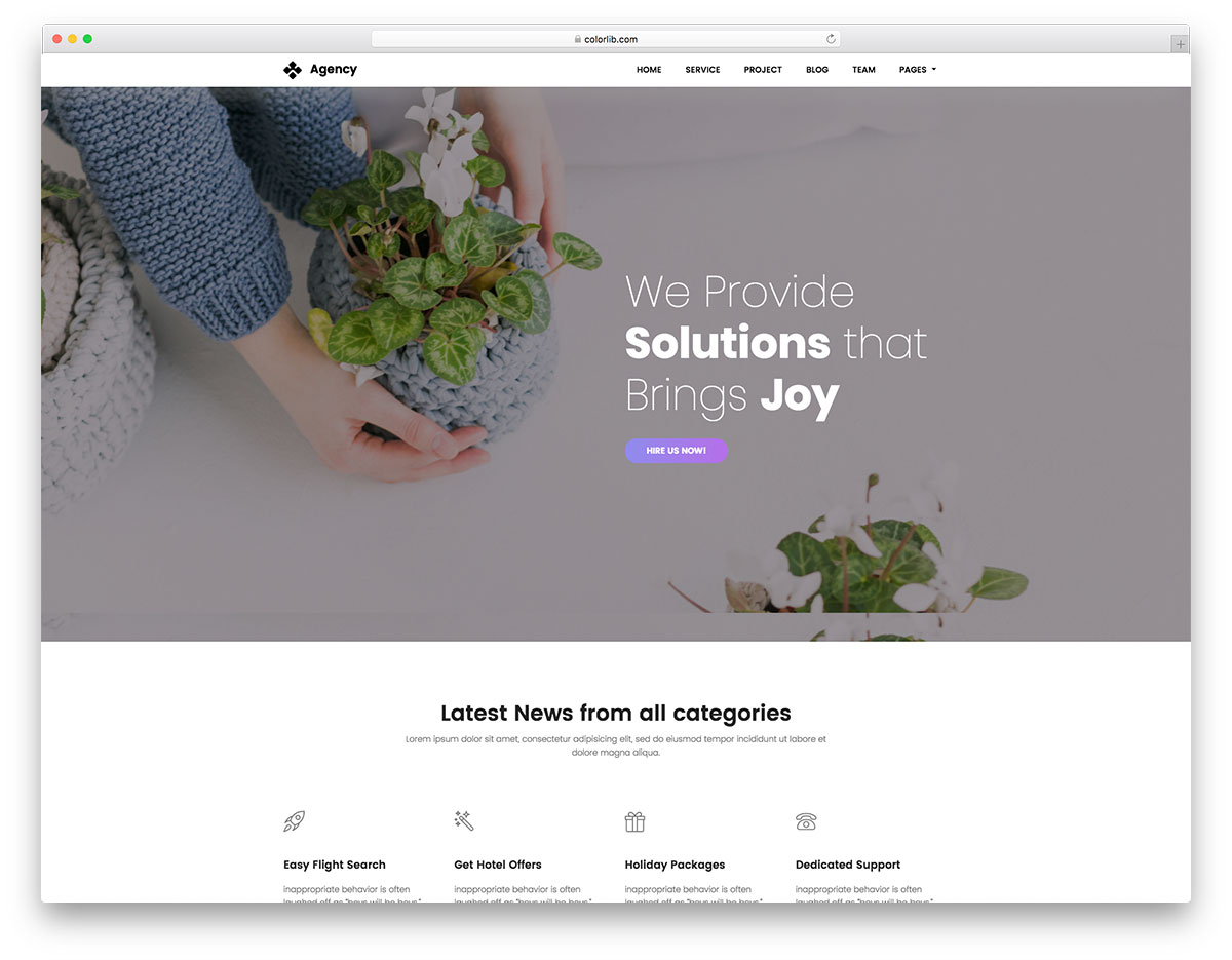 Modèle de site Web d'agence gratuit