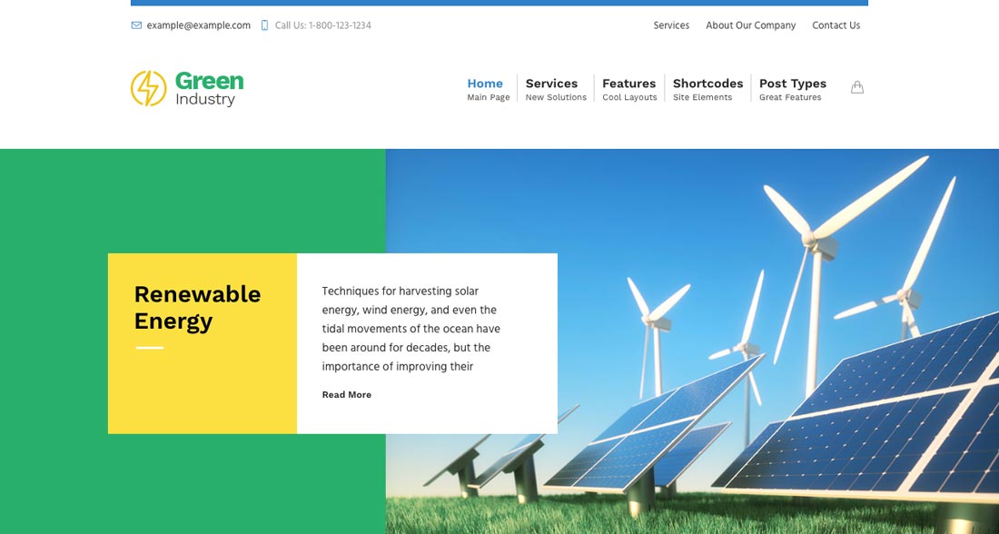 Modelos de site de energia alternativa