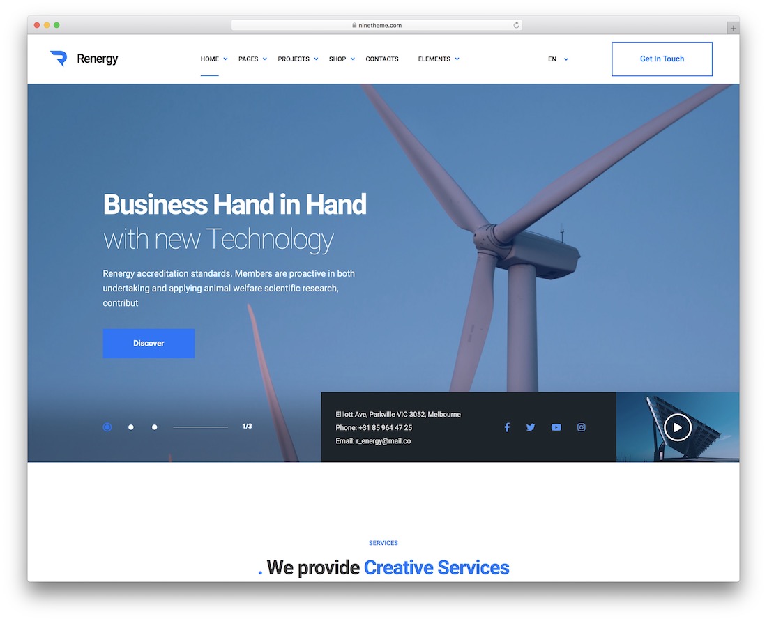 tema renergy energia alternativa wordpress