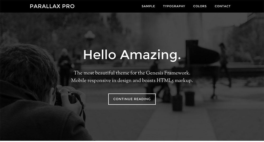 Parallax Genesis Child Theme