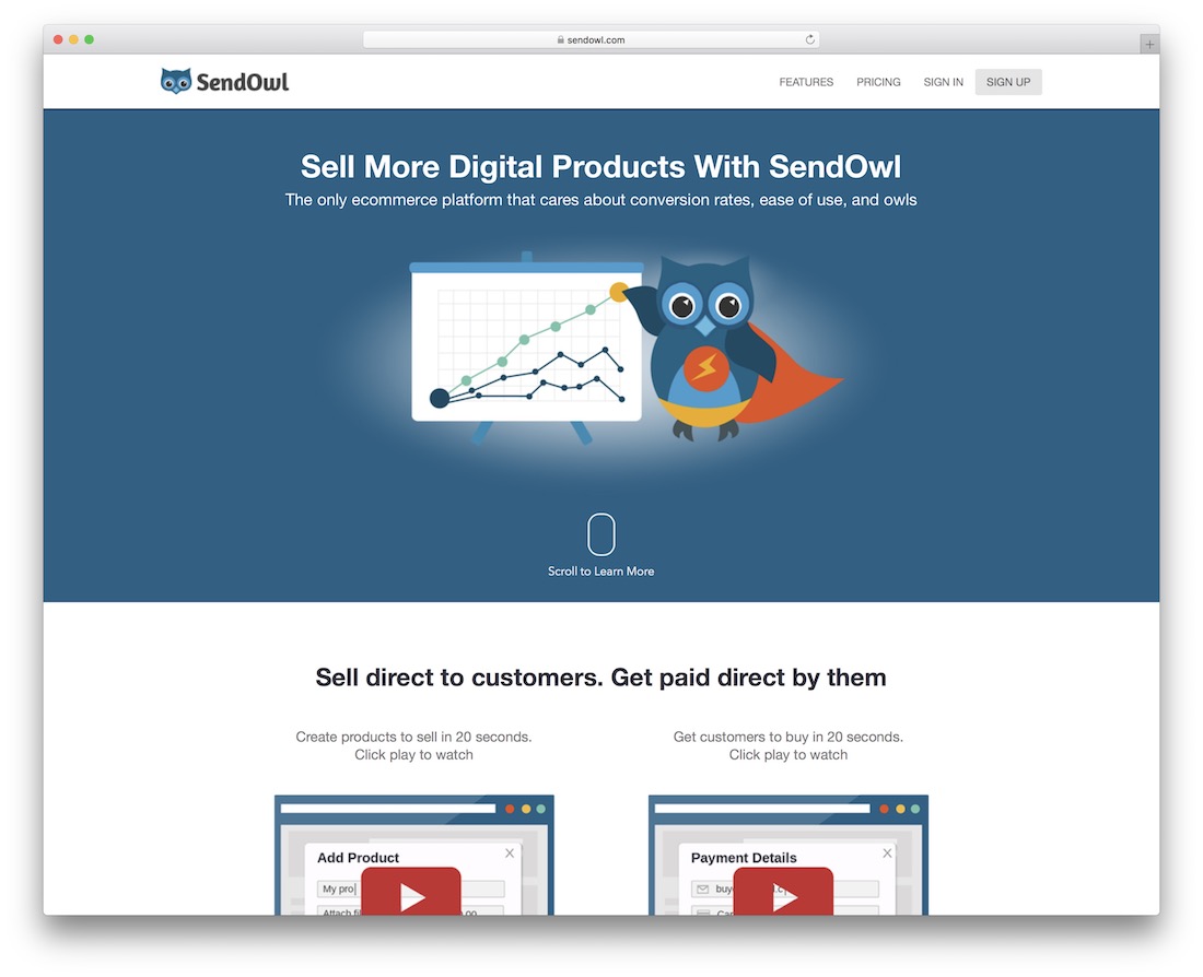 plateforme sendowl pour la vente de produits numériques