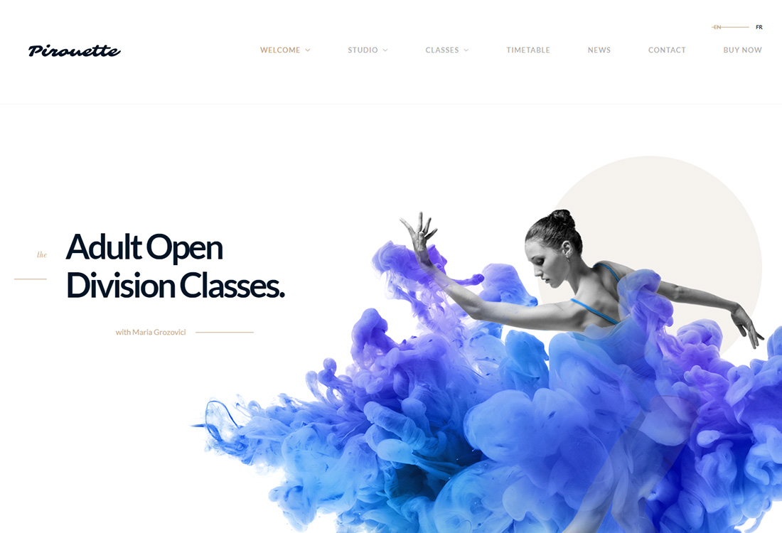 Motyw WordPress Akademia tańca