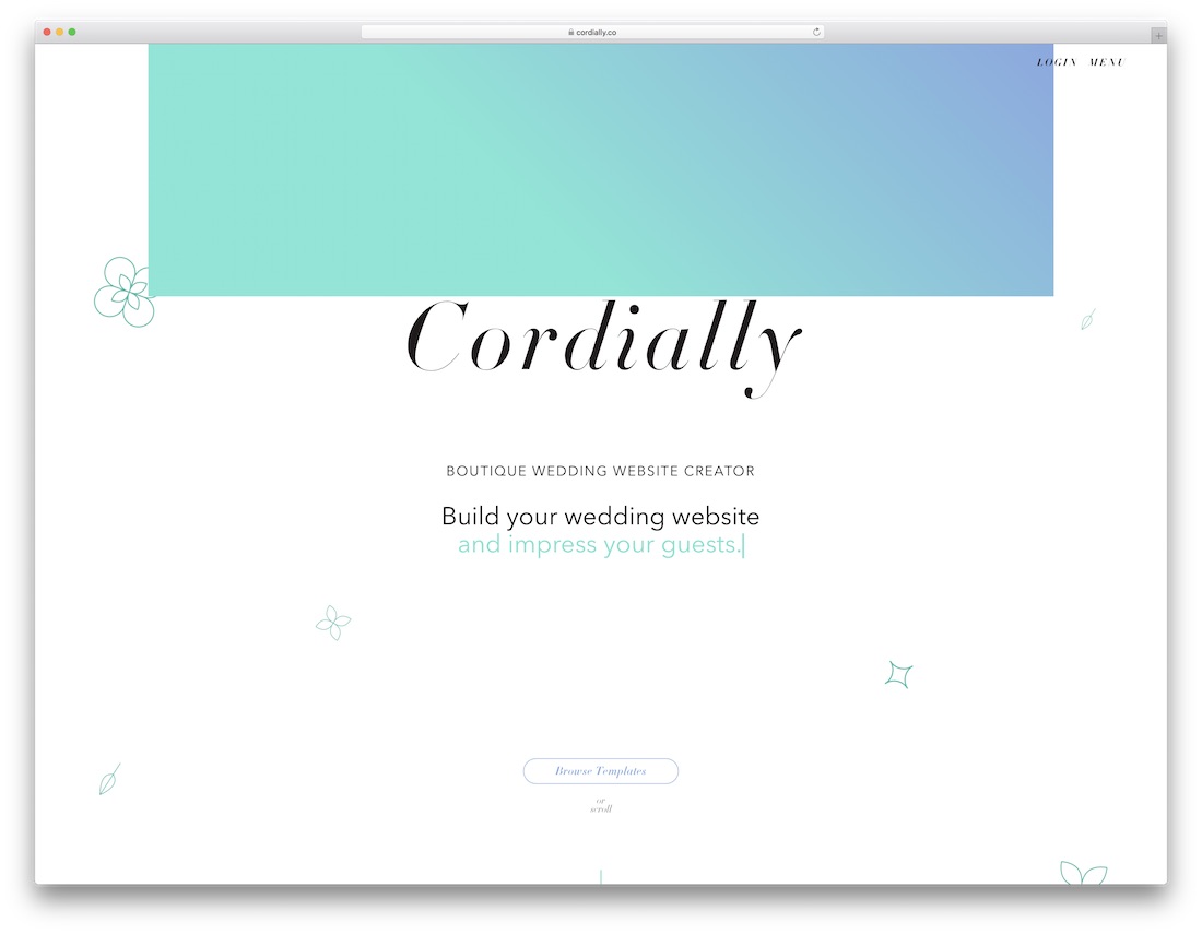 constructeur de site Web de mariage cordialement