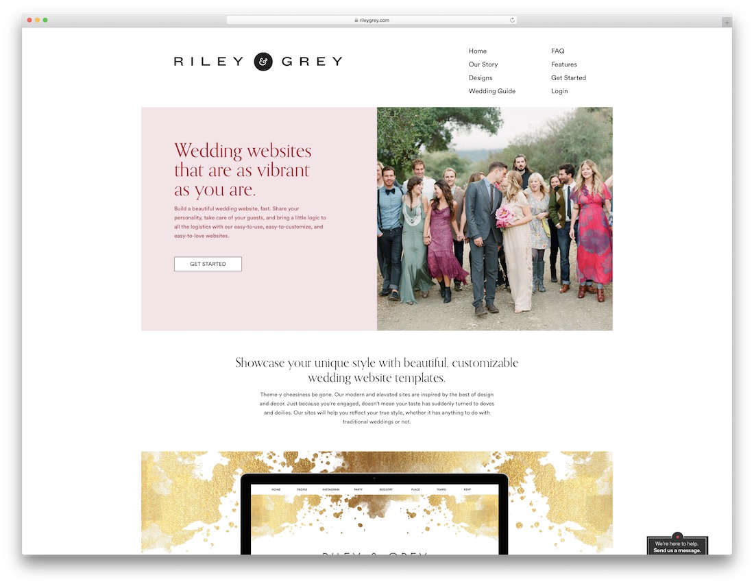 créateur de site Web de mariage riley et gris